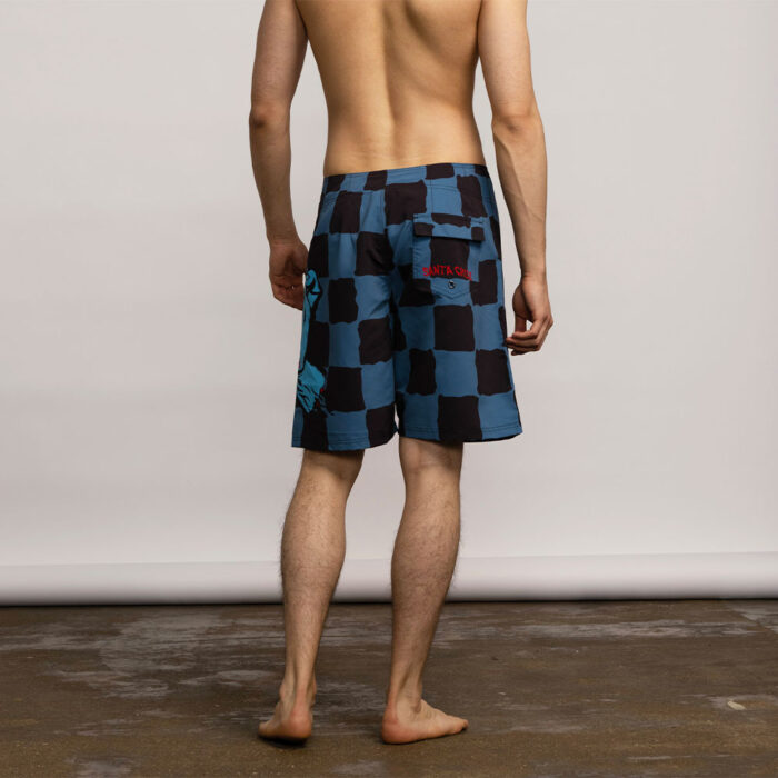 Santa Cruz Screaming Hand Boardshort Blue Check