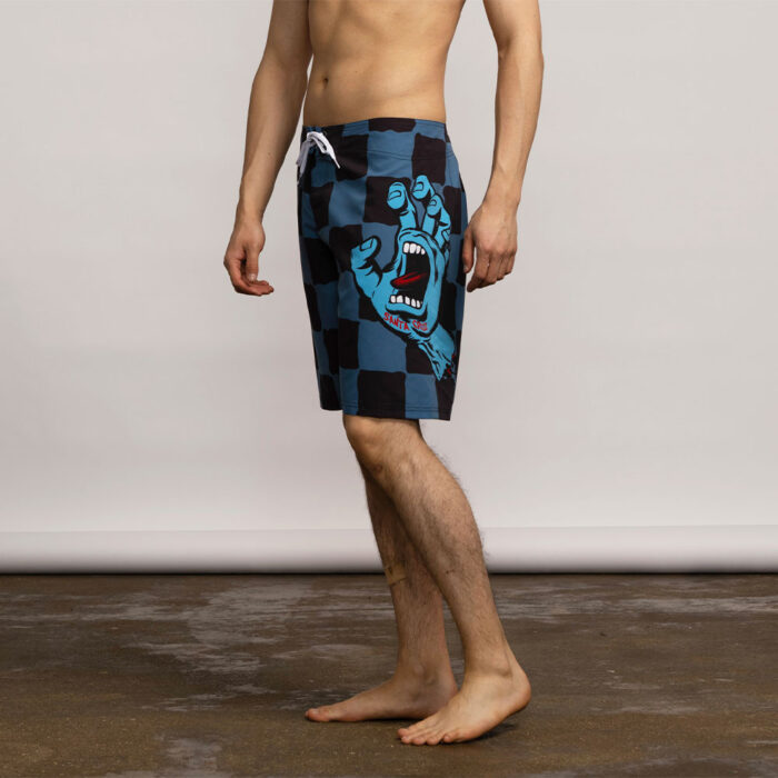 Santa Cruz Screaming Hand Boardshort Blue Check