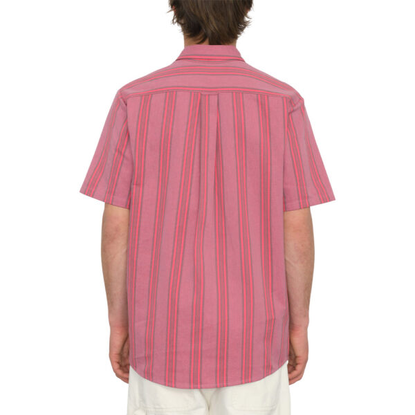 Volcom Newbar Stripe Shirt Washed Ruby