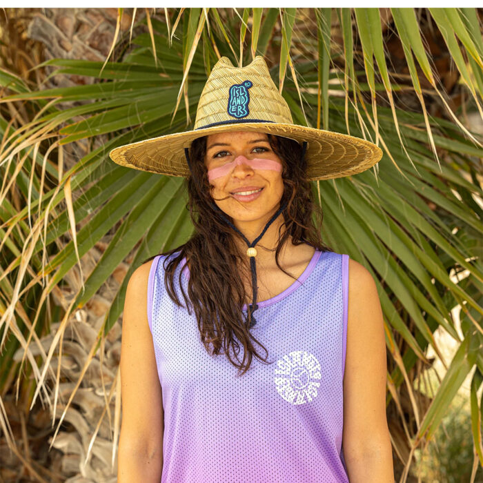 AcePlayMore Aqua Islander Unisex Straw Hat Natural