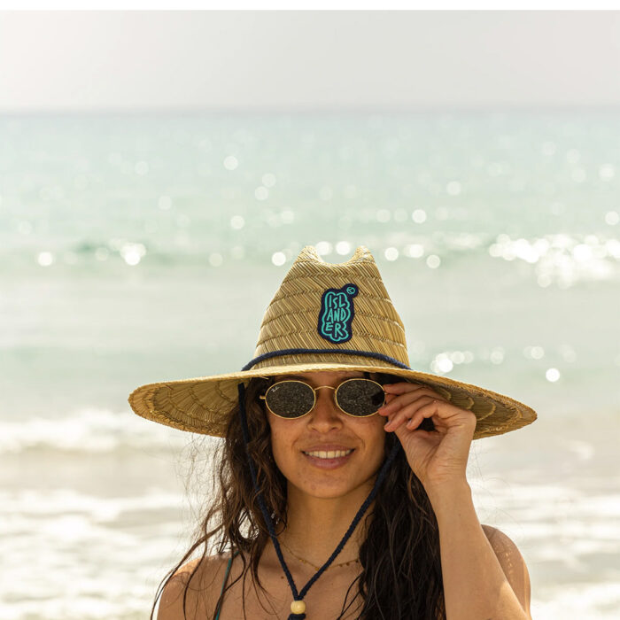 AcePlayMore Aqua Islander Unisex Straw Hat Natural