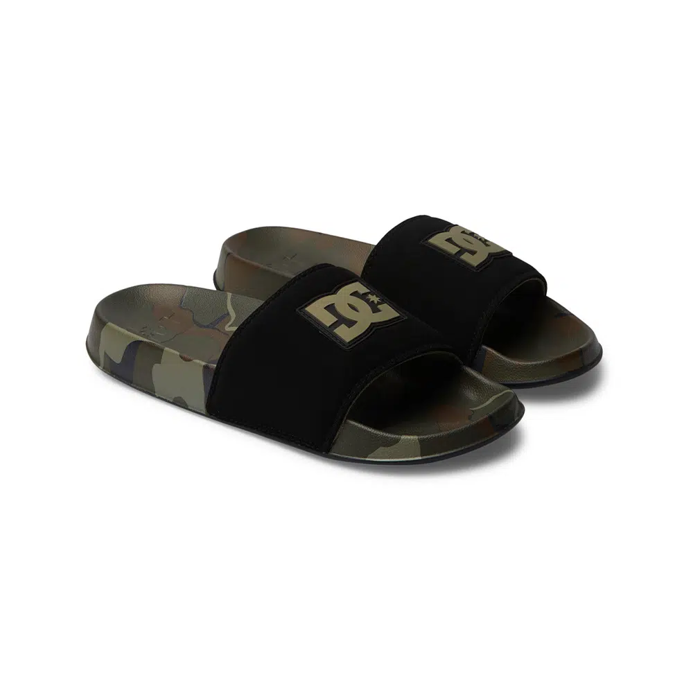 DC Slides SE White Black Camo
