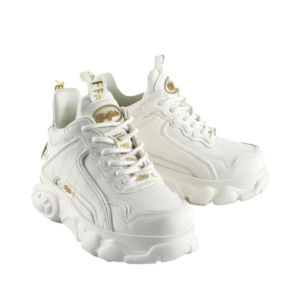 Buffalo CLD Chai Sneakers White Croco