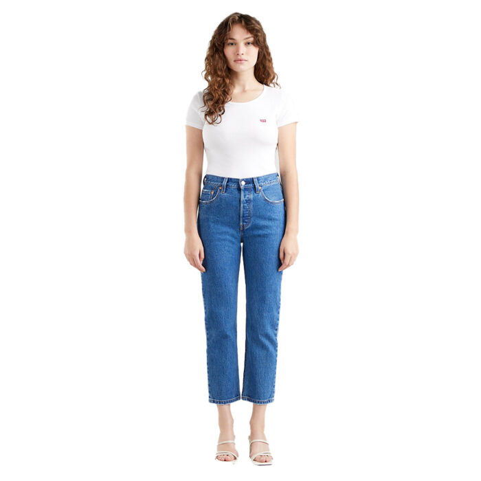 Levi's 501 Original Cropped High Rise Denim Pant