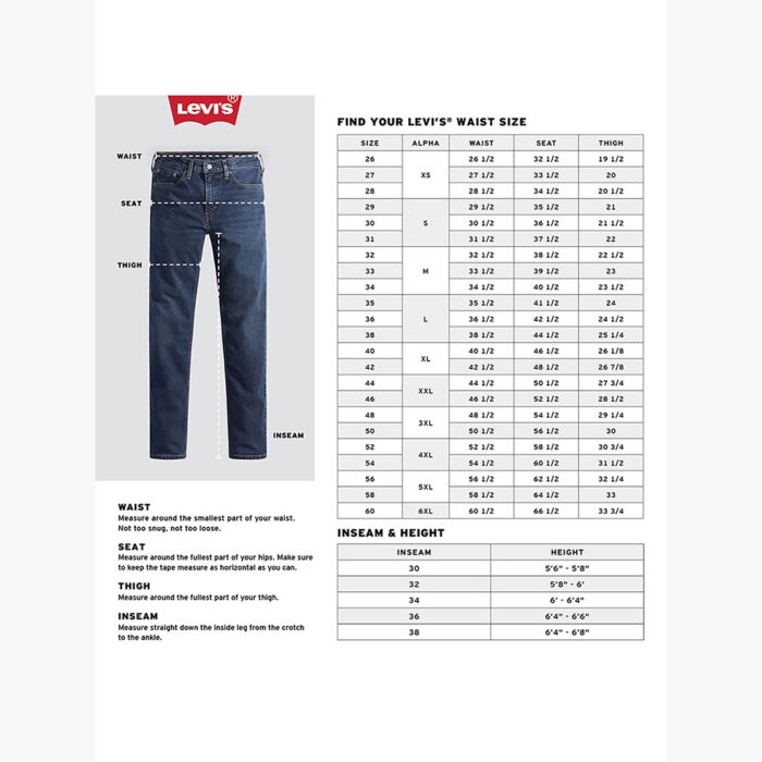Levi's 501 Slim Taper Denim Pant Dark Indigo