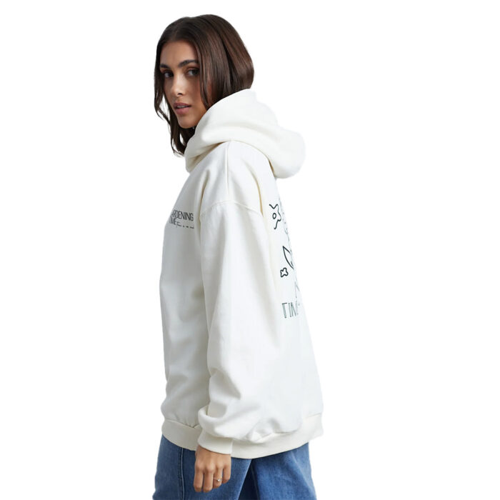 24 Colours Oversized Hoodie Off White
