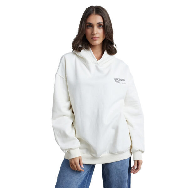 24 Colours Oversized Hoodie Off White