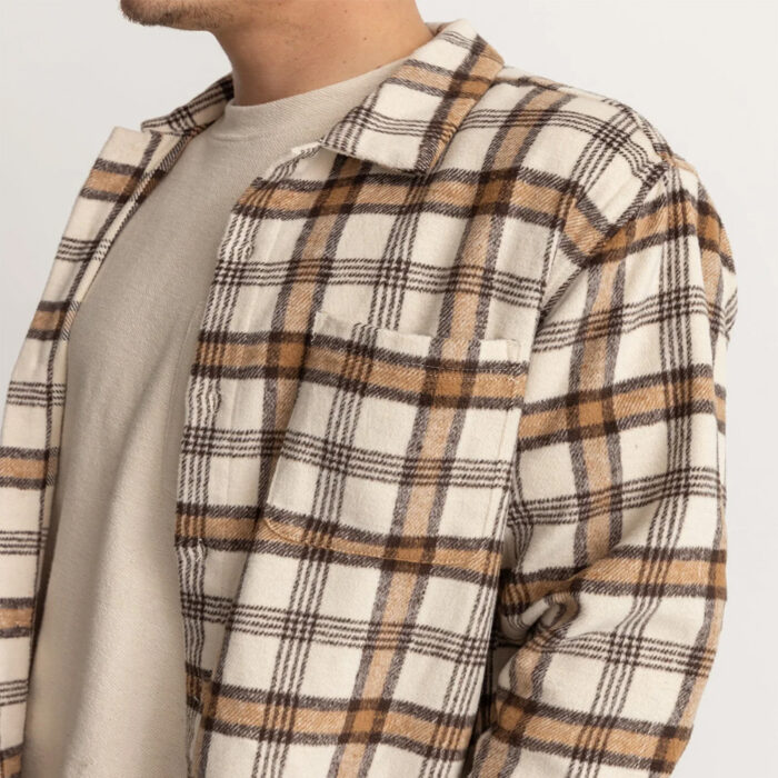 Rhythm Albert Check LS Shirt Natural