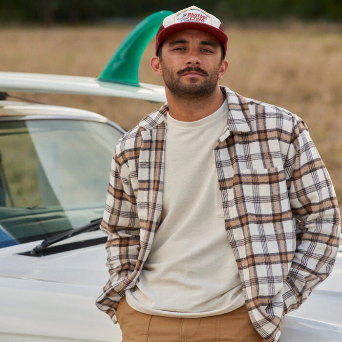Rhythm Albert Check LS Shirt Natural