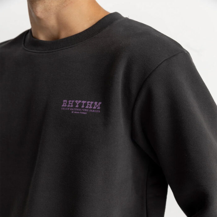 Rhythm Fungi Fleece Crewneck Black