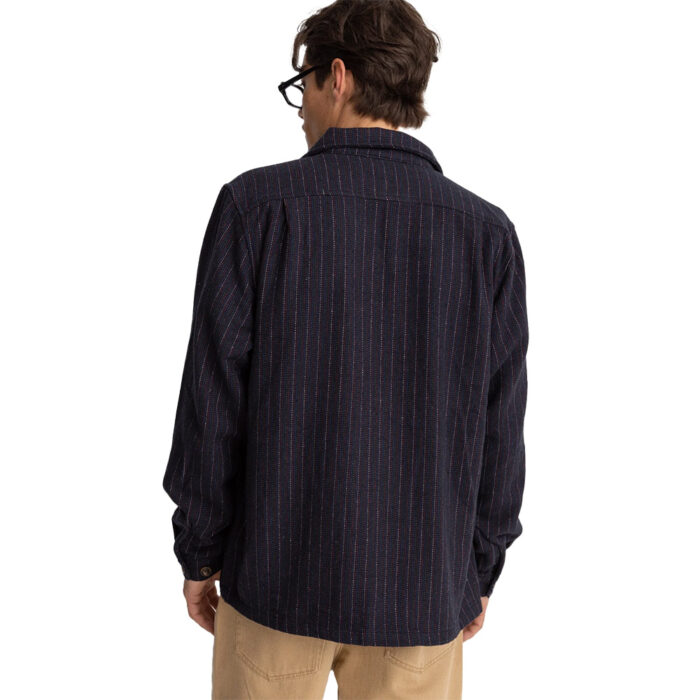 Ανδρικό overshirt Rhythm Sonny LS navy με κουμπιά και τσέπες στο στήθος.