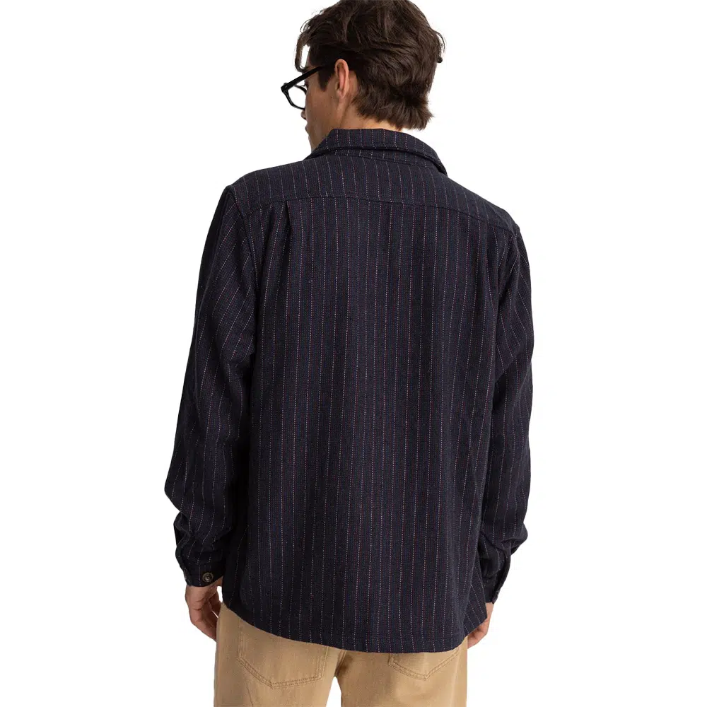 Ανδρικό overshirt Rhythm Sonny LS navy με κουμπιά και τσέπες στο στήθος.