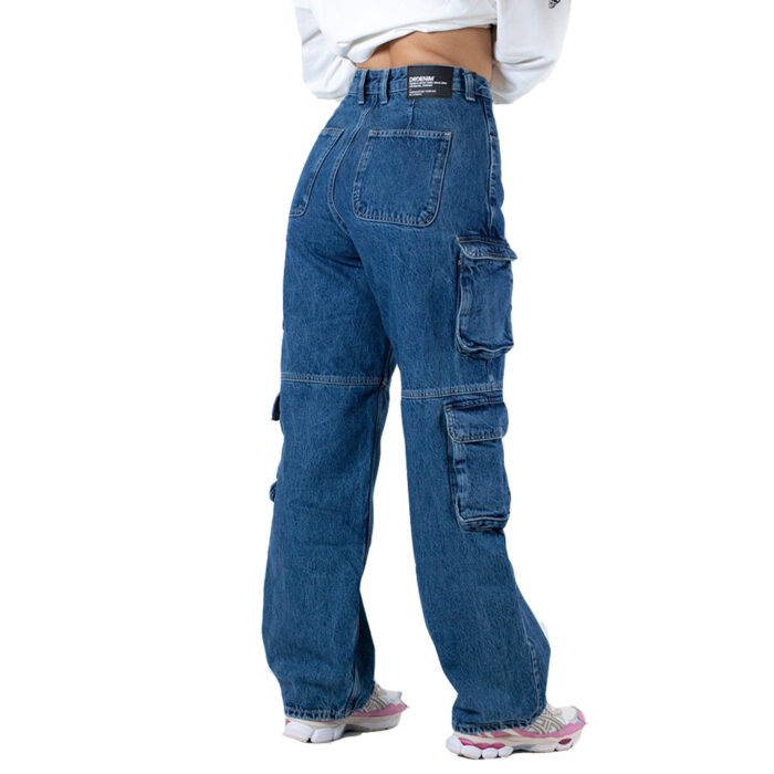 Dr.Denim Donna Multi Cargo Pant Stream Mid Retro
