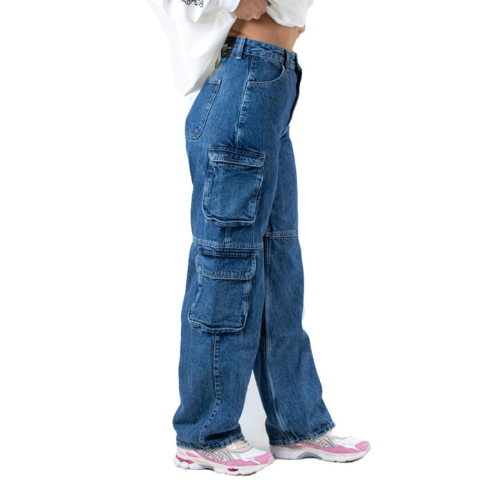 Dr.Denim Donna Multi Cargo Pant Stream Mid Retro
