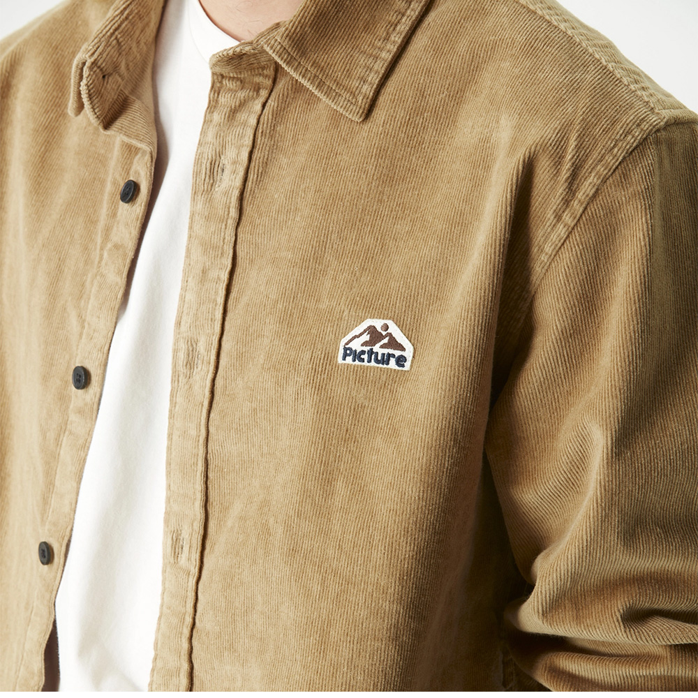 Picture Graftons Corduroy Shirt Dark Stone