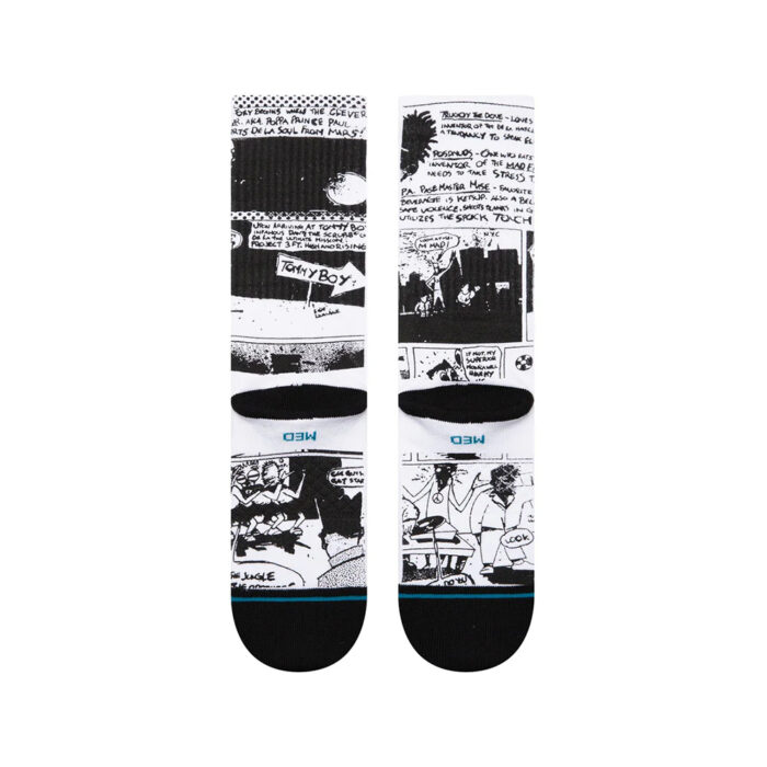 Stance x De La Soul The Sleeve Unisex Crew Socks Black White