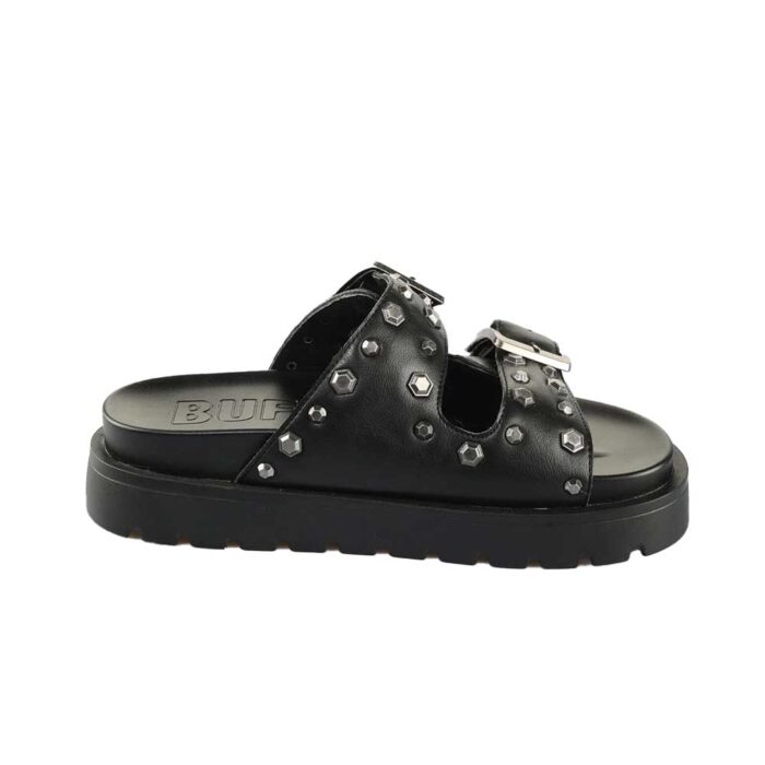 Buffalo Raya Ari Stud Sandals Black