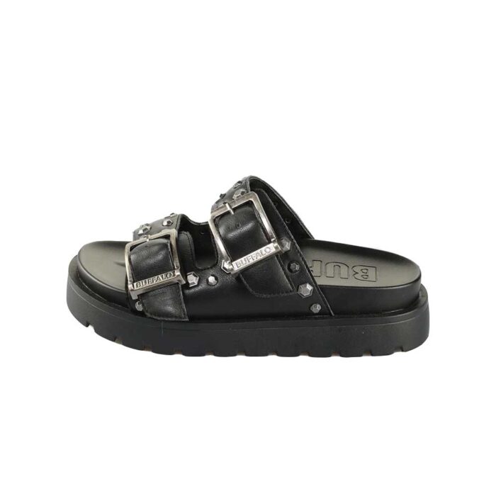 Buffalo Raya Ari Stud Sandals Black