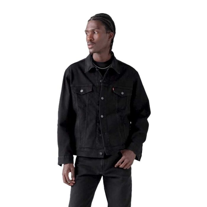 Levi's The Trucker Denim Jacket Ανδρικό Dark Horse Black - Image 3