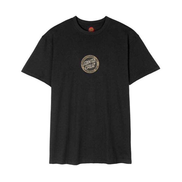 Santa Cruz Carved MFG Front T-Shirt Black