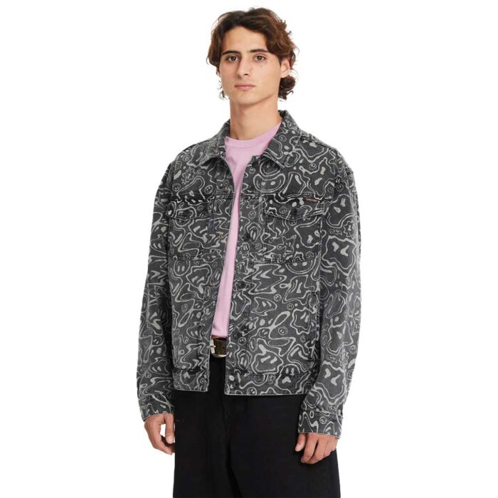 Volcom Filip Rygalski Unisex Denim Jacket Black Print