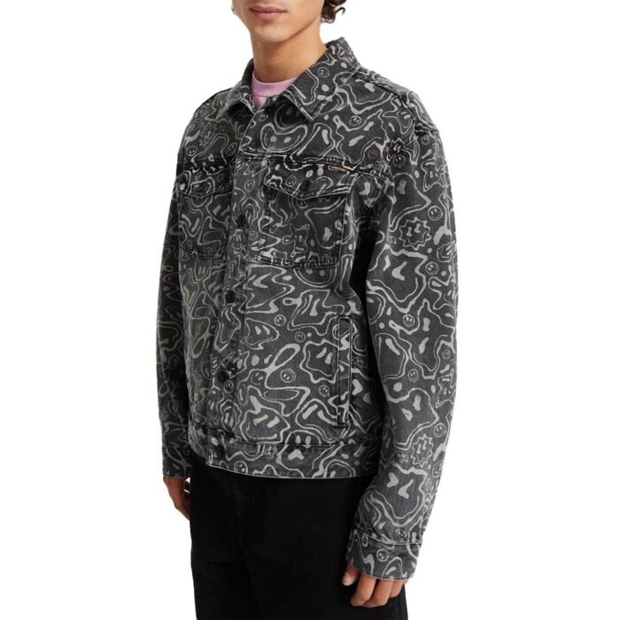 Volcom Filip Rygalski Unisex Denim Jacket Black Print