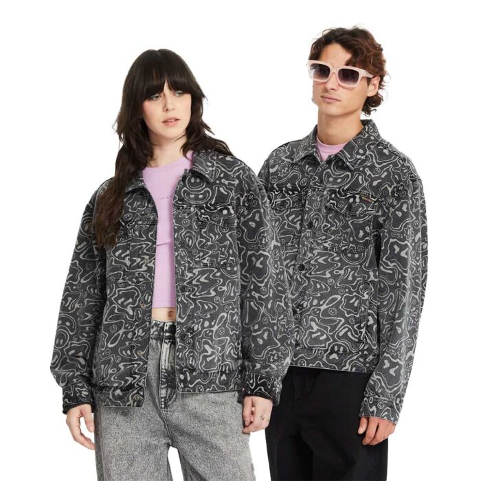 Volcom Filip Rygalski Unisex Denim Jacket Black Print