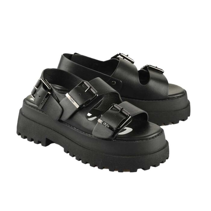 Buffalo Pluto Ari Sandals Black
