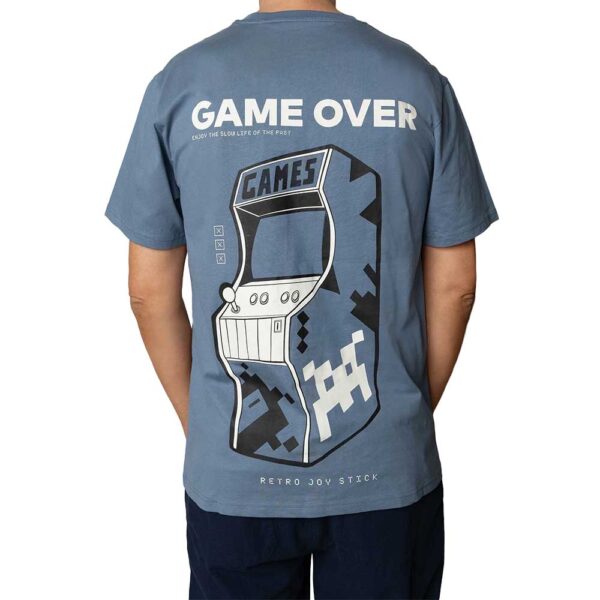 Clean Cut Game Over T-Shirt Dusty Blue