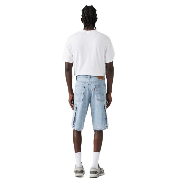 Levi's 478 Baggy Cargo Denim Shorts Light Wash