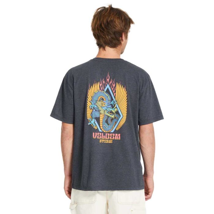 Volcom Draggin Stone T-Shirt Heather Black