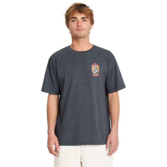 Volcom Draggin Stone T-Shirt Heather Black