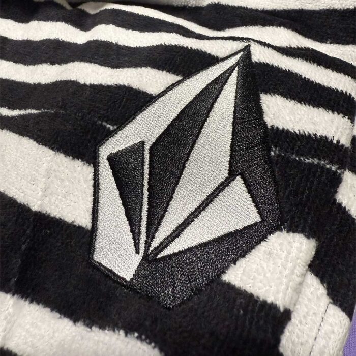 Volcom Hooded Changing Unisex Towel Black White