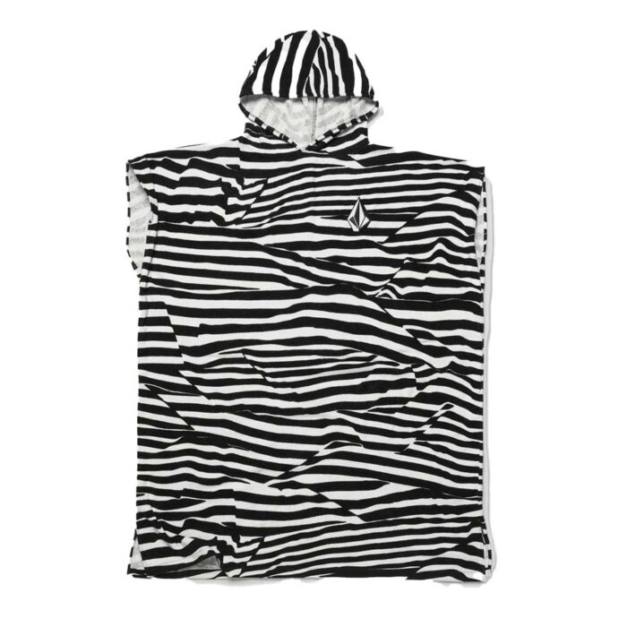 Volcom Hooded Changing Unisex Towel Black White