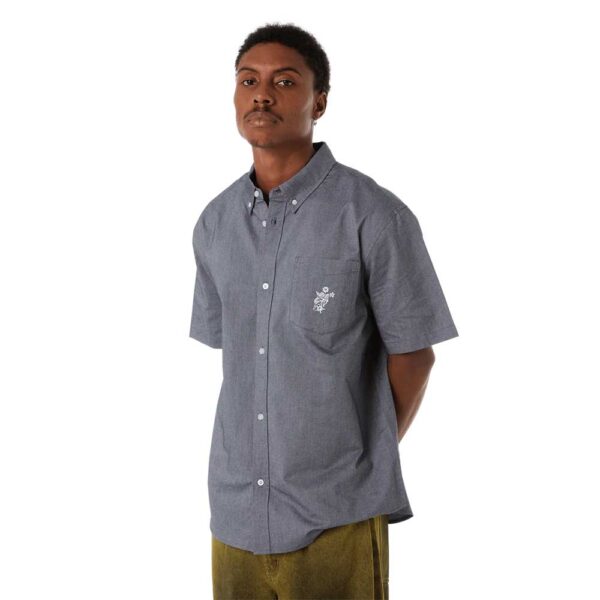 HUF Icarus Oxford Unisex Shirt Washed Black
