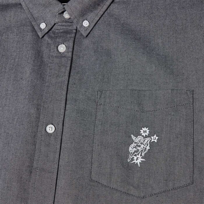 HUF Icarus Oxford Unisex Shirt Washed Black