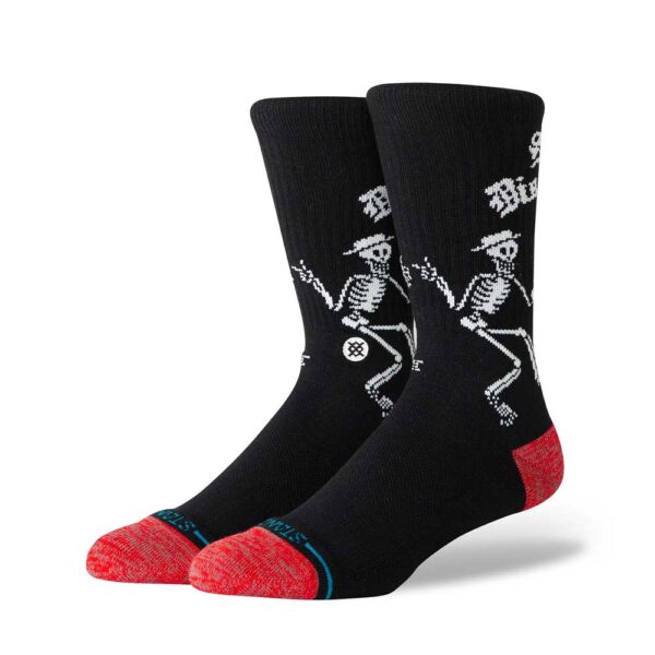 Stance x Social Distortion Skelly Dancing Crew Socks Black