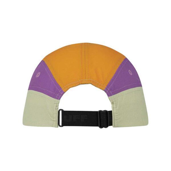 Καπέλο Buff 5 Panel Go Cap Unisex σε απόχρωση Domus Pistachio, ελαφρύ και αθλητικού σχεδιασμού, τοποθετημένο σε λευκό φόντο.