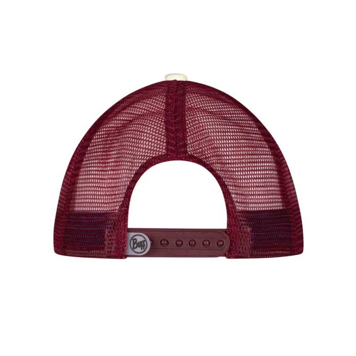 Buff Jari Trucker Cap σε μέγεθος L-XL με ρυθμιζόμενο γείσο, διάτρητη πλάτη και πολύχρωμο σχέδιο.