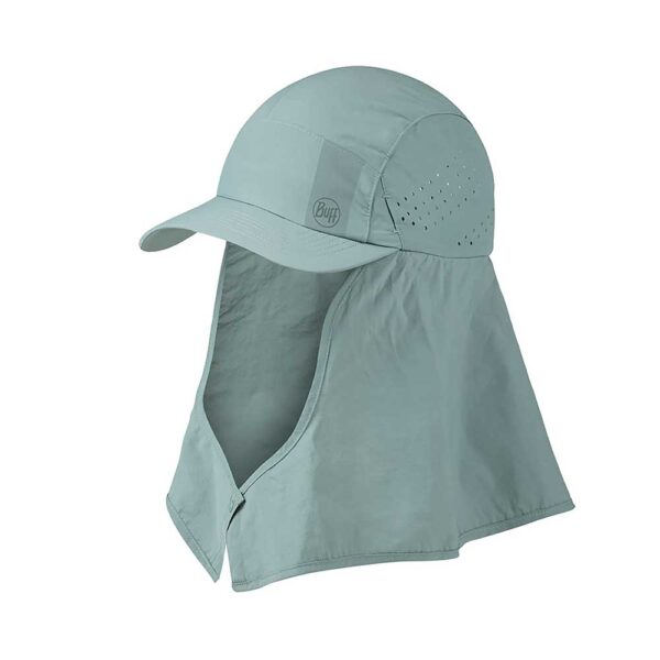 Unisex καπέλο Buff Desert Cap Solid Flint – 360° αντηλιακή προστασία, ρυθμιζόμενο κάλυμμα λαιμού