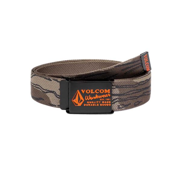 Volcom Workwear Web Belt Brindle –ανθεκτική ζώνη με μεταλλική αγκράφα και κρυφό ανοιχτήρι μπουκαλιών