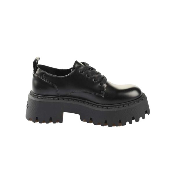 Buffalo Aspen CLS Lace Up Black loafers με υψηλή προφίλ σόλα