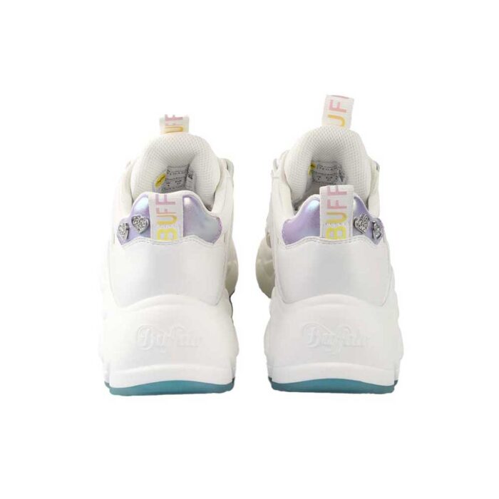 Buffalo Binary Ice 4.0 White sneakers με chunky platform και shiny charms