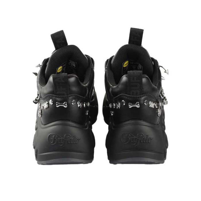 Buffalo Binary Punk μαύρα sneakers με memory foam σόλα και μοντέρνο design