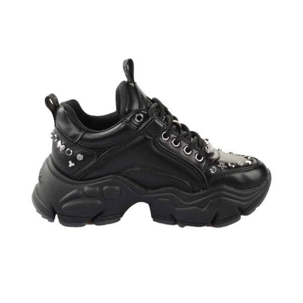 Buffalo Binary Punk μαύρα sneakers με memory foam σόλα και μοντέρνο design