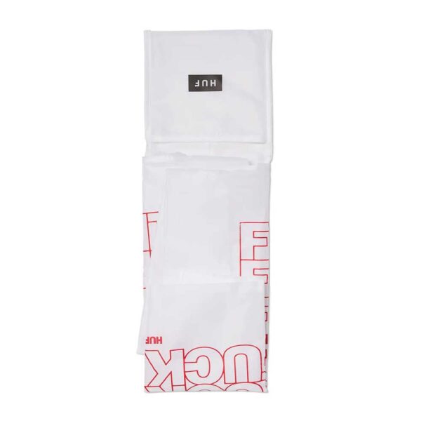 Τσάντα για ψώνια HUF Fuck It Packable Bodega Bag σε μαύρο χρώμα με λευκό pattern και αναδιπλούμενο design