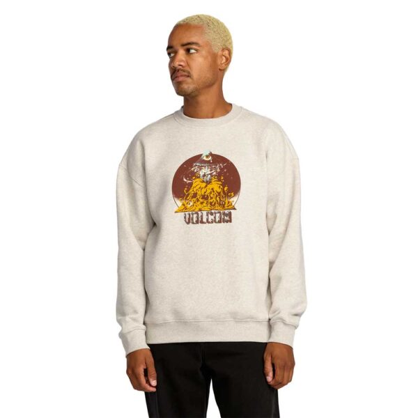 Volcom Callum Rooney crewneck σε χρώμα Dust Heather, με minimal λογότυπο, μαλακό υλικό και relaxed fit για streetwear look