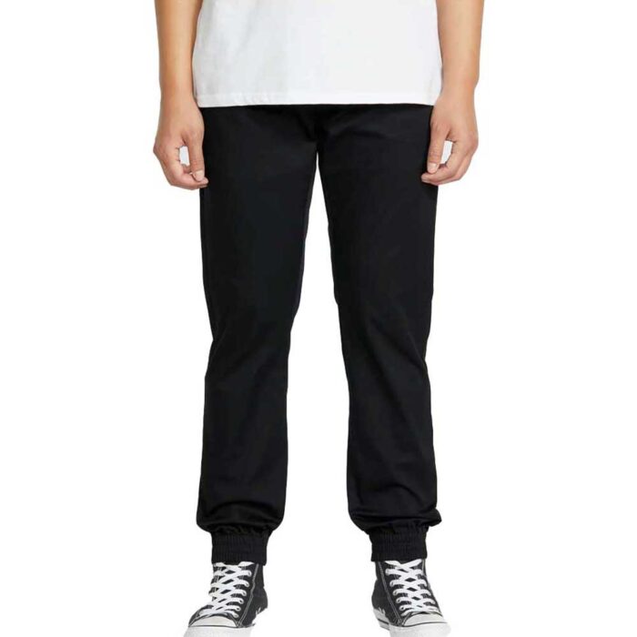 Ανδρικό παντελόνι Volcom Frickin Slim Jogger σε khaki χρώμα, με slim tapered γραμμή και ελαστικό τελείωμα στα μπατζάκια.