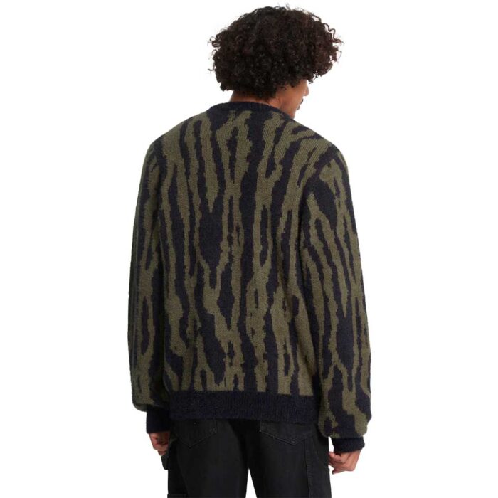 Ανδρικό sweater Volcom Wazermoon σε μαύρο χρώμα με jacquard σχέδιο και στρογγυλή λαιμόκοψη.