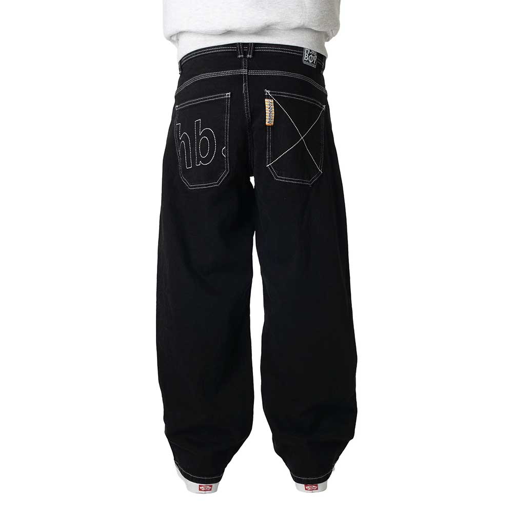 Homeboy X-Tra Monster HB Denim Pant Washed Black super baggy τζιν με 5 τσέπες και κεντημένο HB λογότυπο